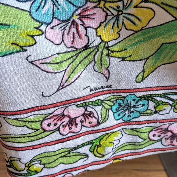 Vintage 70s Maurice Floral Maxi Length Dress Hippie Gown Signature Size M - Picture 7 of 16